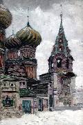 Nikolay Nikanorovich Dubovskoy St. Basil's Cathedral Sweden oil painting artist